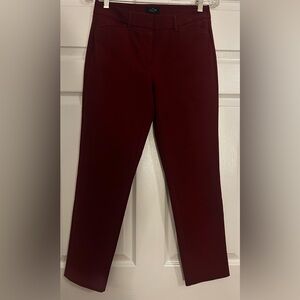 White House Black Market Deep Red Ankle Pants